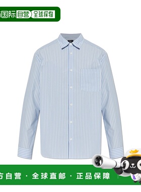 A.P.C. 男士衬衫 COHJJH12532IAB AW2025 男装蓝色长袖衬衫