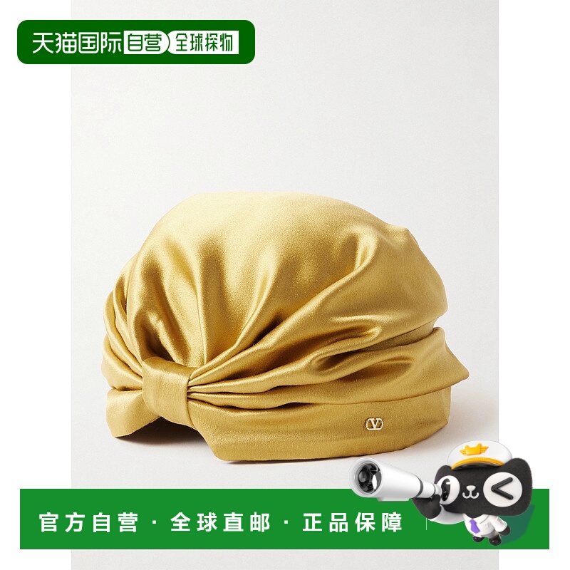 1h可退 潮奢 Valentino 华伦天奴 女士 缩褶真丝缎头巾 6W2HH004Q