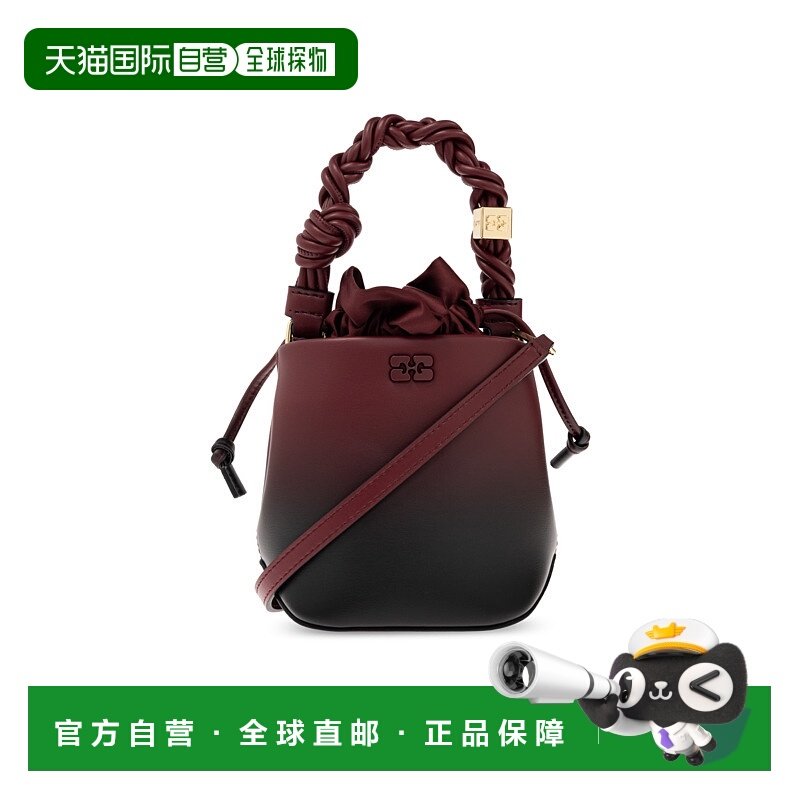 GANNI 女士手提包 A67035894730 AW2025 酒红色 'Bou' hand-held