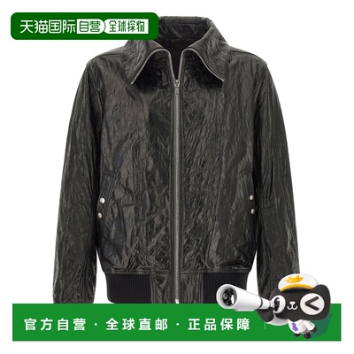 RICK OWENS 男士皮衣 RU02F4751LBE09 AW2026 黑色