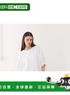 1h可退 潮奢 Noisy May 女士 Noisy 五月宽松款T恤式连衣裙(白色)