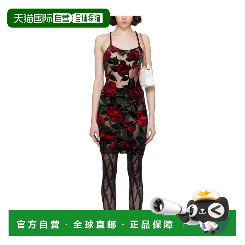 1h可退 BALMAIN 女士半身裙 CF0R2330JI22ELK SS2024 黑色 花卉连