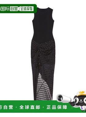 GIVENCHY 女士半身裙 BW225B15NV001 AW2024 黑色 圆点印花连衣裙