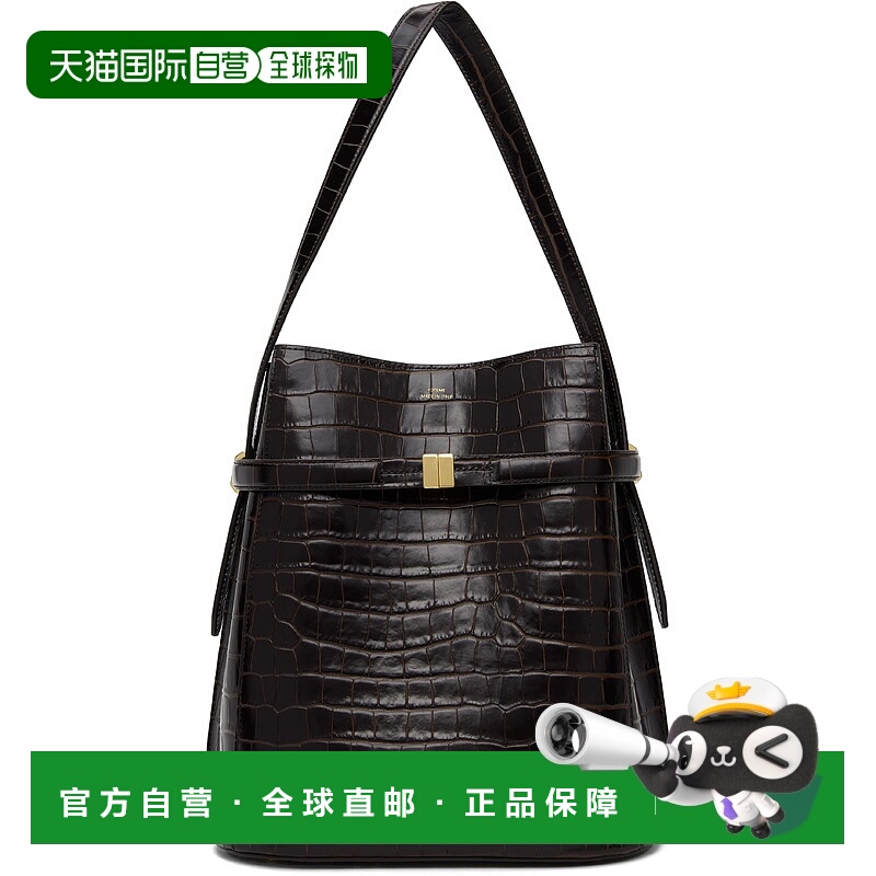 1h可退 潮奢 TOTÊME 女士 棕色 Belted Croco-Embossed Bucket 单