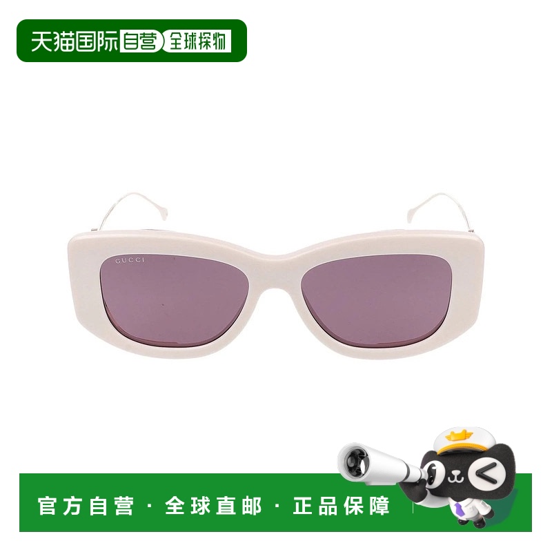 1h可退 GUCCI 女士眼镜 GG1566S003 AW2024 粉红色 几何框太阳镜