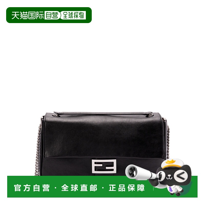 1h可退 FENDI 女士单肩包 8BR828AS7AF1QD0 CO 黑色斜挎包手提包