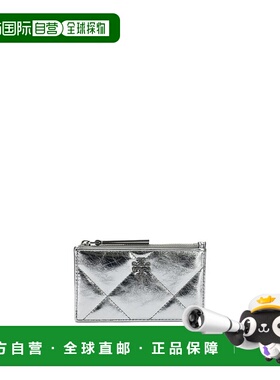 TORY BURCH 女士钱包 175012040 SS2026 银色 拉链卡包