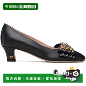 潮奢 Kidskin valentino 女士 1h可退 Bowow 华伦天奴 黑色 中跟