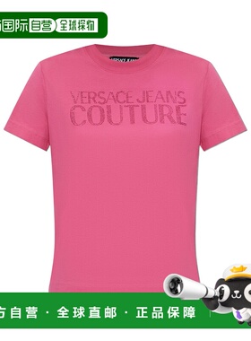 VERSACE 女士T恤 78HAHS04CJ00S494 SS2025粉红色短袖