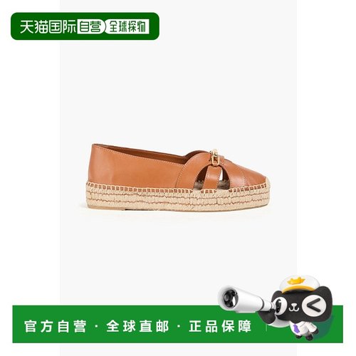 1h可退 潮奢 ZIMMERMANN 女士 精饰皮质麻底鞋 5106R24AV凉鞋