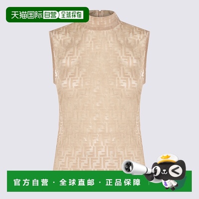 FENDI 女士背心吊带 FS9763AW8KF1UKB SS2026 花色 'FF' lace top