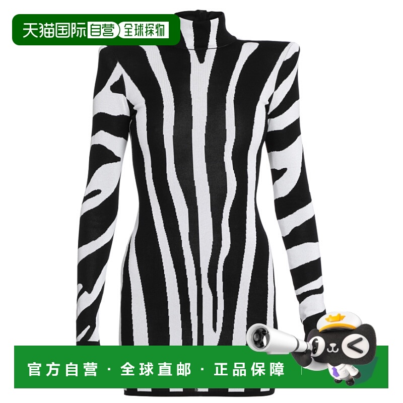1h可退 BALMAIN 女士连衣裙 FF0R8074KJ25EAB AW2025 黑色 Short