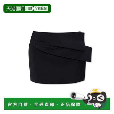 GIVENCHY 女士半身裙 BW40WD15SN001 AW2024 黑色 垂坠半身裙