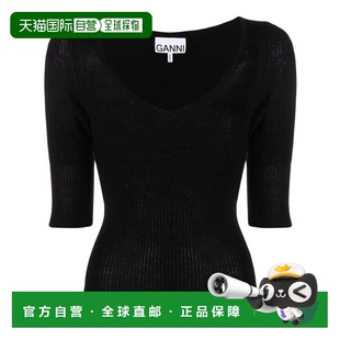 AW2023 K1899099 黑色 Slim sweat GANNI fit 女士针织毛衣
