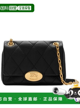 BURBERRY 女士单肩包 81112641 CO 黑色 Strand 小号单肩包链条包