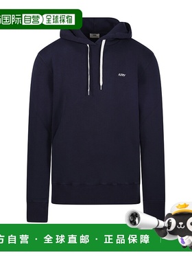 AUTRY 男士卫衣 HOPMA2JBA2JB SS2025 蓝色 Felpa Con Cappuccio