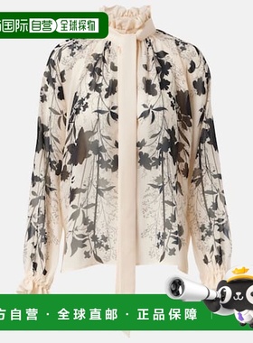 1h可退 潮奢 La Doublej 女士 Cerere 花朵真丝衫上衣