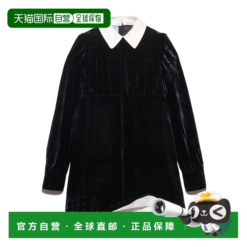 1h可退 PRADA 女士衬衫 P3R03178YSOOOF0002 SS2026 黑色 长袖连