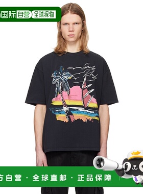 1h可退 潮奢 Rhude 男士 黑色 Saint- T 恤 RHPS25TT04012