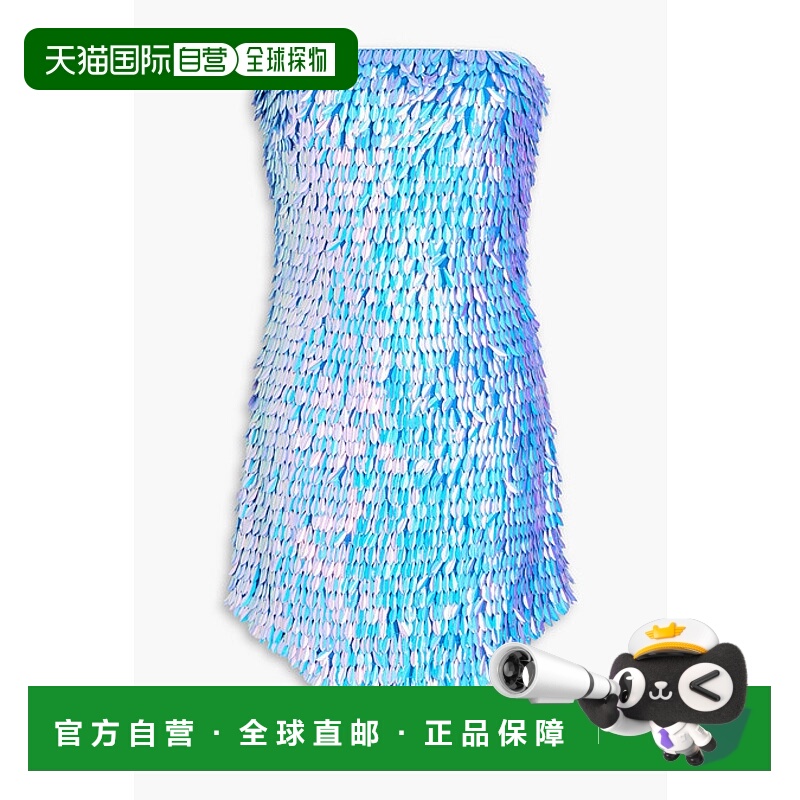 1h可退 潮奢 retrofête 女士 Valley 无肩带珠片薄纱迷你连衣裙