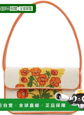 1h可退 潮奢 Staud 女士 灰白色 Tommy Beaded 单肩包 H25S6001PB