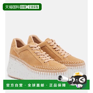 蔻依 Chloe 女士 Nama 1h可退 绒面革防水台运动鞋 潮奢