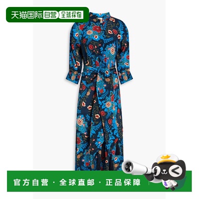 1h可退 潮奢 FARM RIO 女士 流苏印花双绉中长连衣裙 334364ARABE