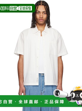 1h可退 潮奢 Dunst 男士 白色 Jacquard Collared 衬衫 UDSH5B325