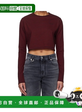 WE11DONE 女士卫衣 WDTT025716WBK SS2025 红色 条纹T恤