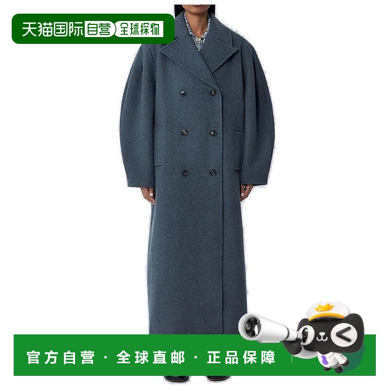 1h可退 潮奢 GANNI 甘尼 女士 大長款雙排扣大衣 W0929