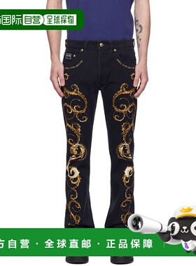 1h可退 潮奢 Versace Jeans 范思哲 男士 黑色 Chromo Couture Sl