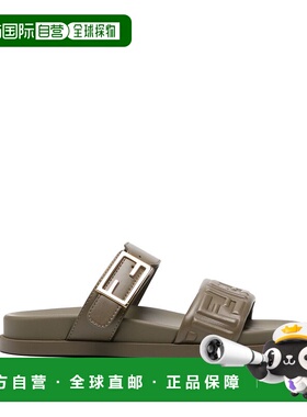 FENDI 女士拖鞋 8X8710ABOHF0WXL AW2025 绿色 Feel 圆头平底拖鞋