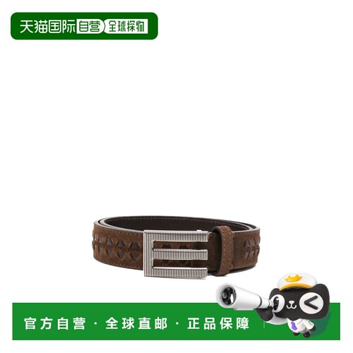 ETRO 男士腰带 MP3A0008AE323M0019 SS2026 棕色 扣环边饰腰带
