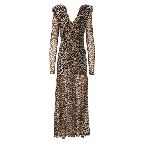 GANNI 女士连衣裙 A1030172365 SS2026 黑色 Long dress in organ