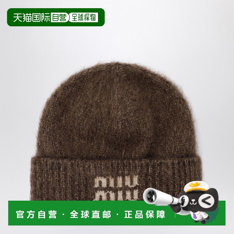 1h可退 潮奢 Miu Miu 缪缪 女士 马海毛带Logo帽子 5HC3782CQD