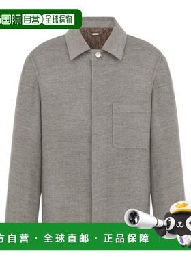 DIOR 男士夹克 413C209A6264C888 AW2024 灰色 翻领长袖休闲夹克