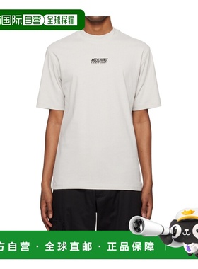 MOSCHINO 男士T恤 07172040A1471 SS2024 白色 短袖刺绣T恤