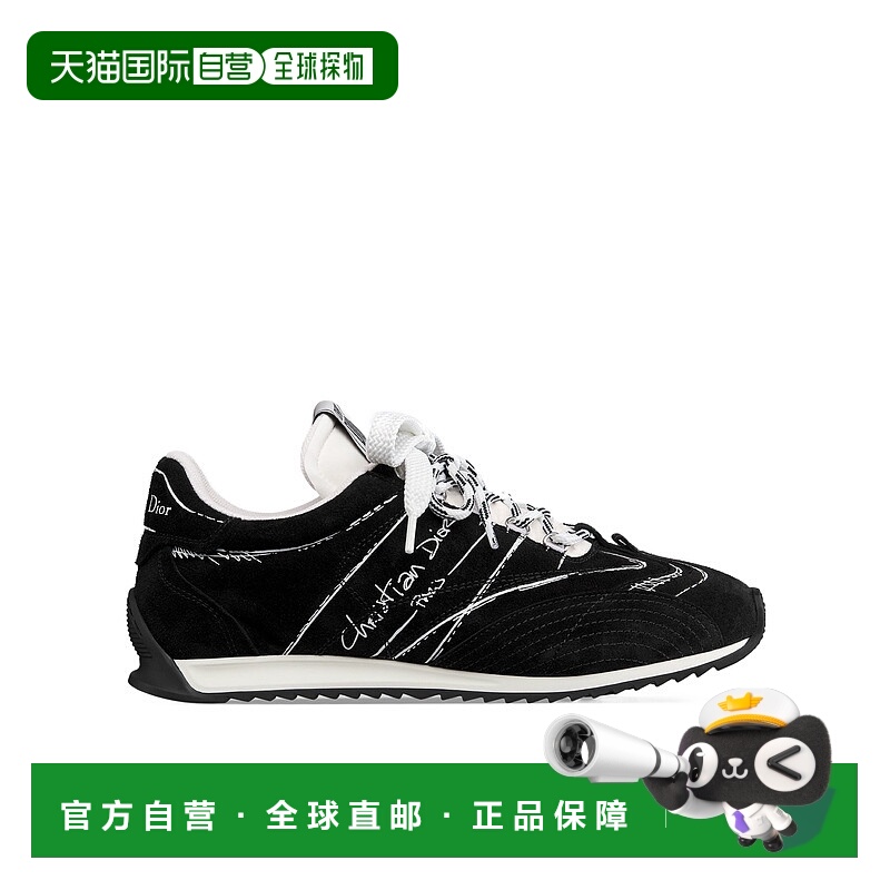 1h可退 DIOR 女士专项运动鞋 KCK509SUVS900 SS2025 黑色 D-Sketc