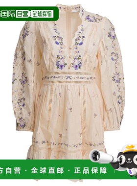 潮奢 ZIMMERMANN 女士 Patience 深V迷你連身裙 5376DRS264