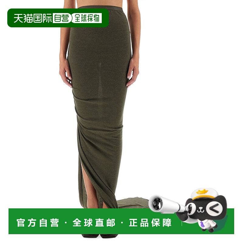 1h可退 潮奢 rick owens 瑞克 欧文斯 女士 抽繩長裙 RP02E4359JR