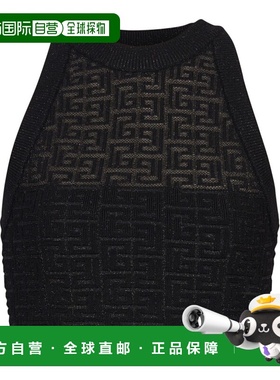 BALMAIN 女士衬衫 DF1AB026KG96EAC AW2024 黑色