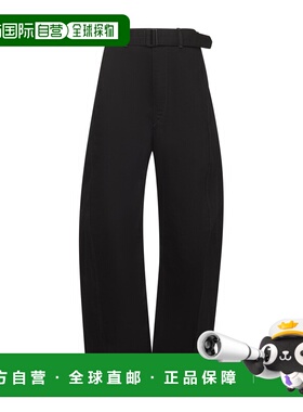 LEMAIRE 女士休闲裤 PA326LD1055BK999 SS2025 黑色直筒裤