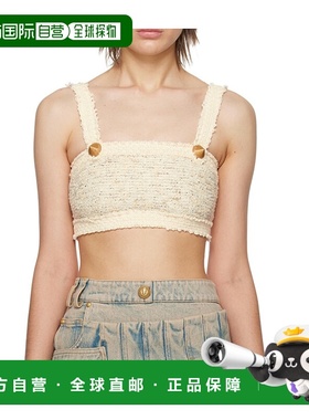 BALMAIN 女士衬衫 AF1AA245CC950AQ SS2023 花色 Cropped 粗花呢