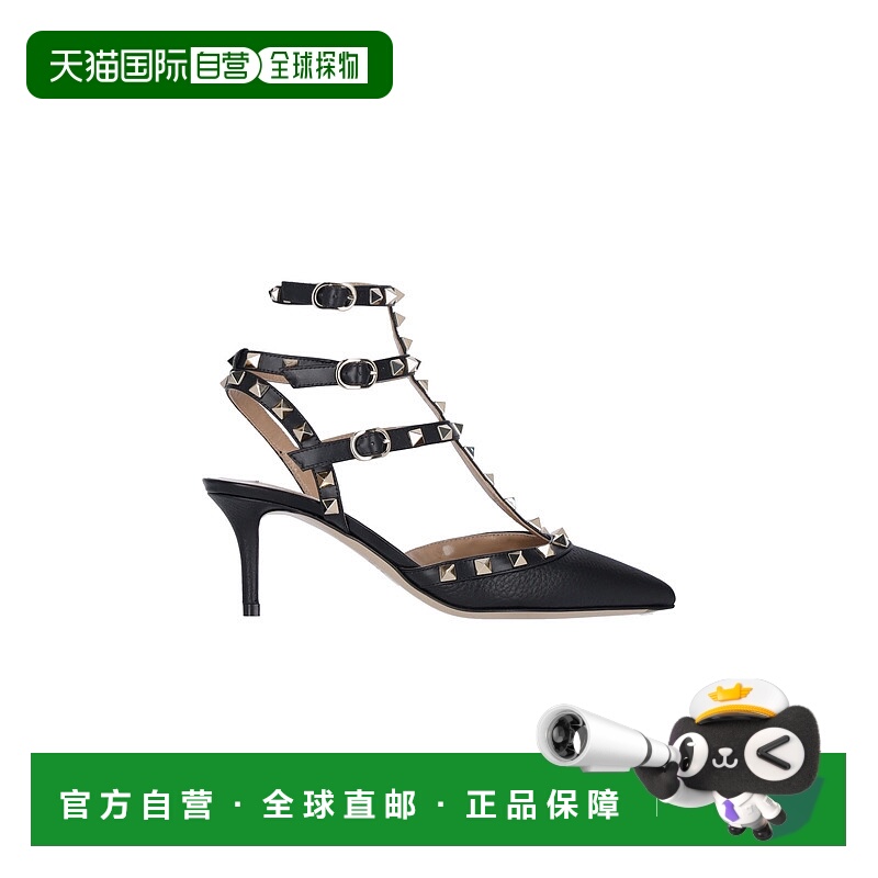 1h可退 潮奢 valentino 华伦天奴 女士 T. 65 铆钉踝带高跟鞋 6W2