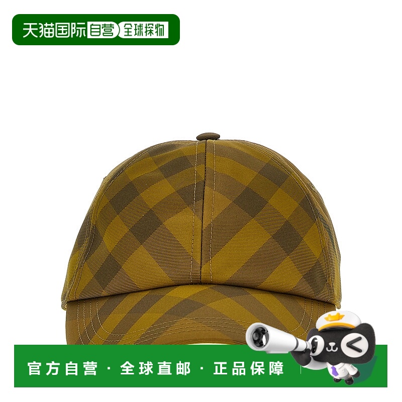 BURBERRY 男士帽子 8082671CEDAR SS2024 黄色 BURBERRY Check ca