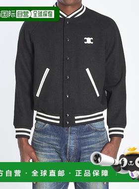 CELINE 男士夹克 RV0L4896C38NO AW2025 黑色 Triomphe Teddy lin