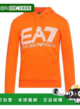 潮奢 Ea7 男士 运动衫 orange橙色 舒适时尚
