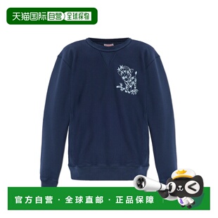 KENZO 男士卫衣 FG55SW2074MJ76 SS2026 黑色 Sweatshirt with em