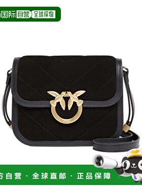 PINKO 女士手提包 104297A2JHZ99V AW2025 黑色翻盖单肩包 斜挎包