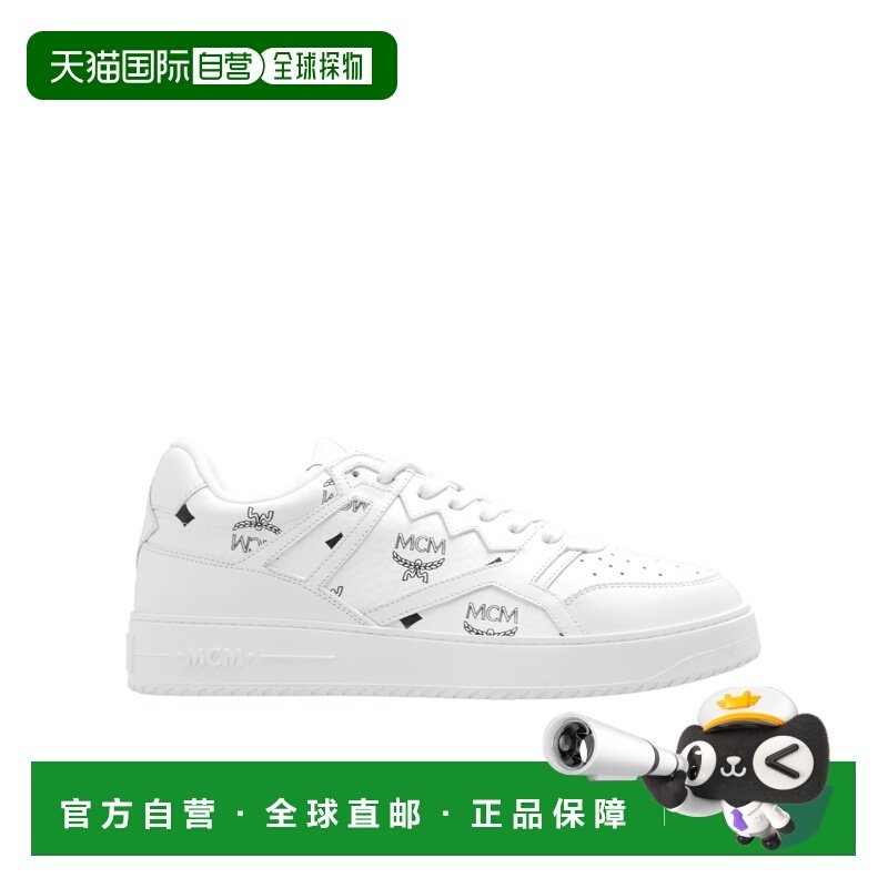 MCM 男士运动鞋 MEXESAJ03WT SS2024 白色 低帮系带板鞋男鞋